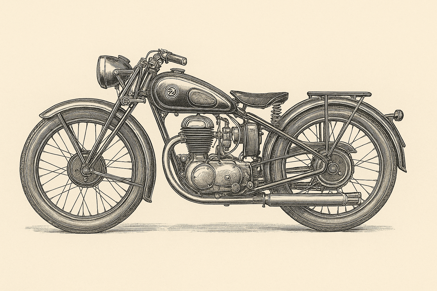 Vintage JAWA motorcycle